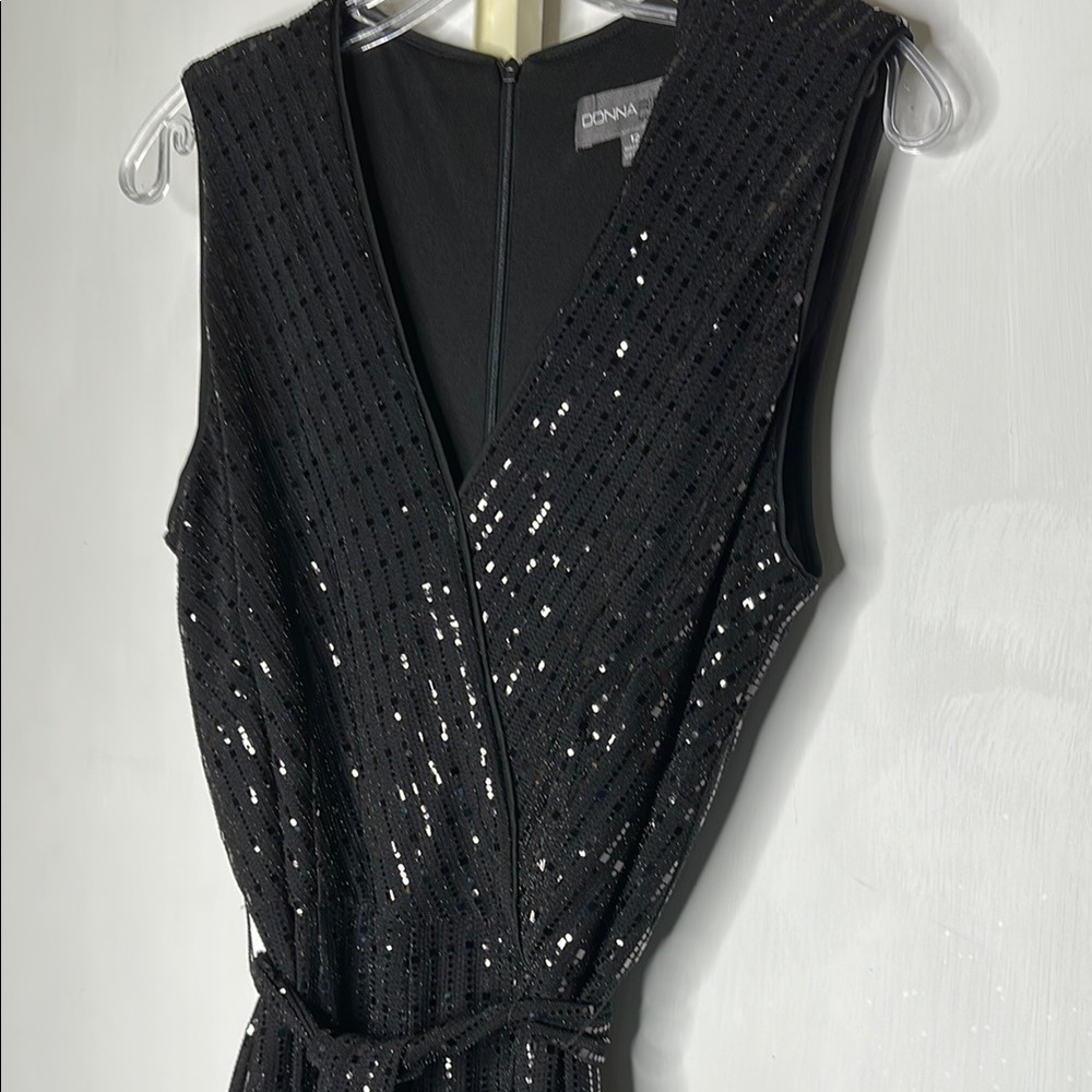 Donna Rocco Black Sequin Jumpsuit
